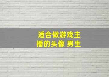 适合做游戏主播的头像 男生